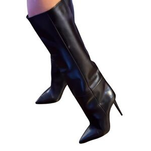 Christian Louboutin Astrilarge Botta 100 black leather over knee boots